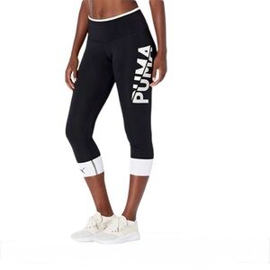 Puma Modern Black and White Fold Up Leggings Size Small